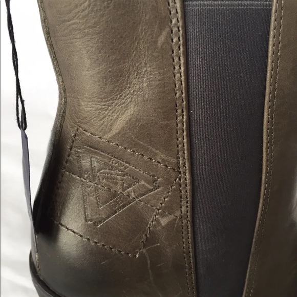 New G- Star Raw 33 01 GS Women Ankle Boot Block Heel Leather Grey Distressed 7 - Picture 5 of 11